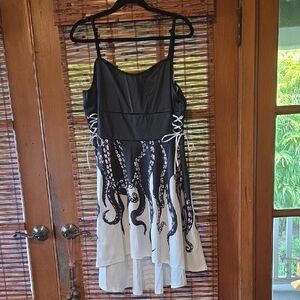 Black and White Tentacle Dress